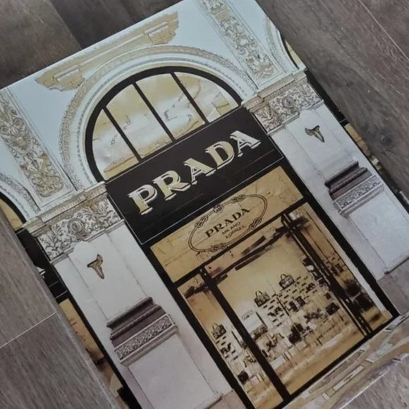 PRADA DESIGNER STOREFRONT GOLD WRAPPED CANVAS PRINT - Picture 3 of 6
